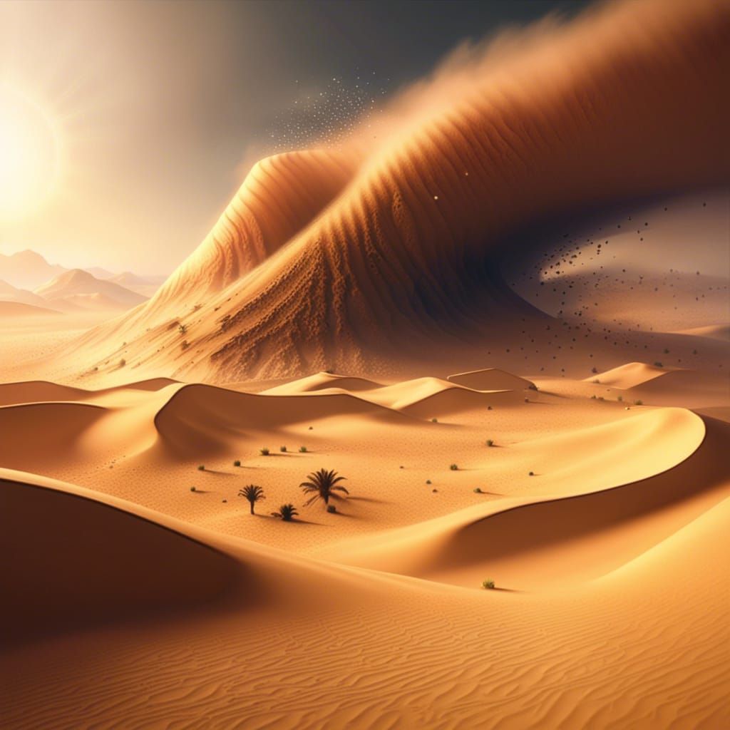 sandstorm in the desert