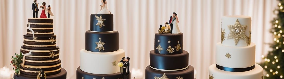 Star Wars Wedding Cake in Winter Scene