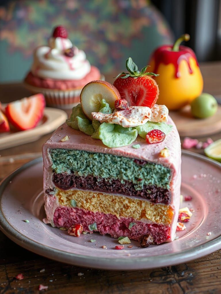 Vibrant and Decadent Desserts in Artistic Styles