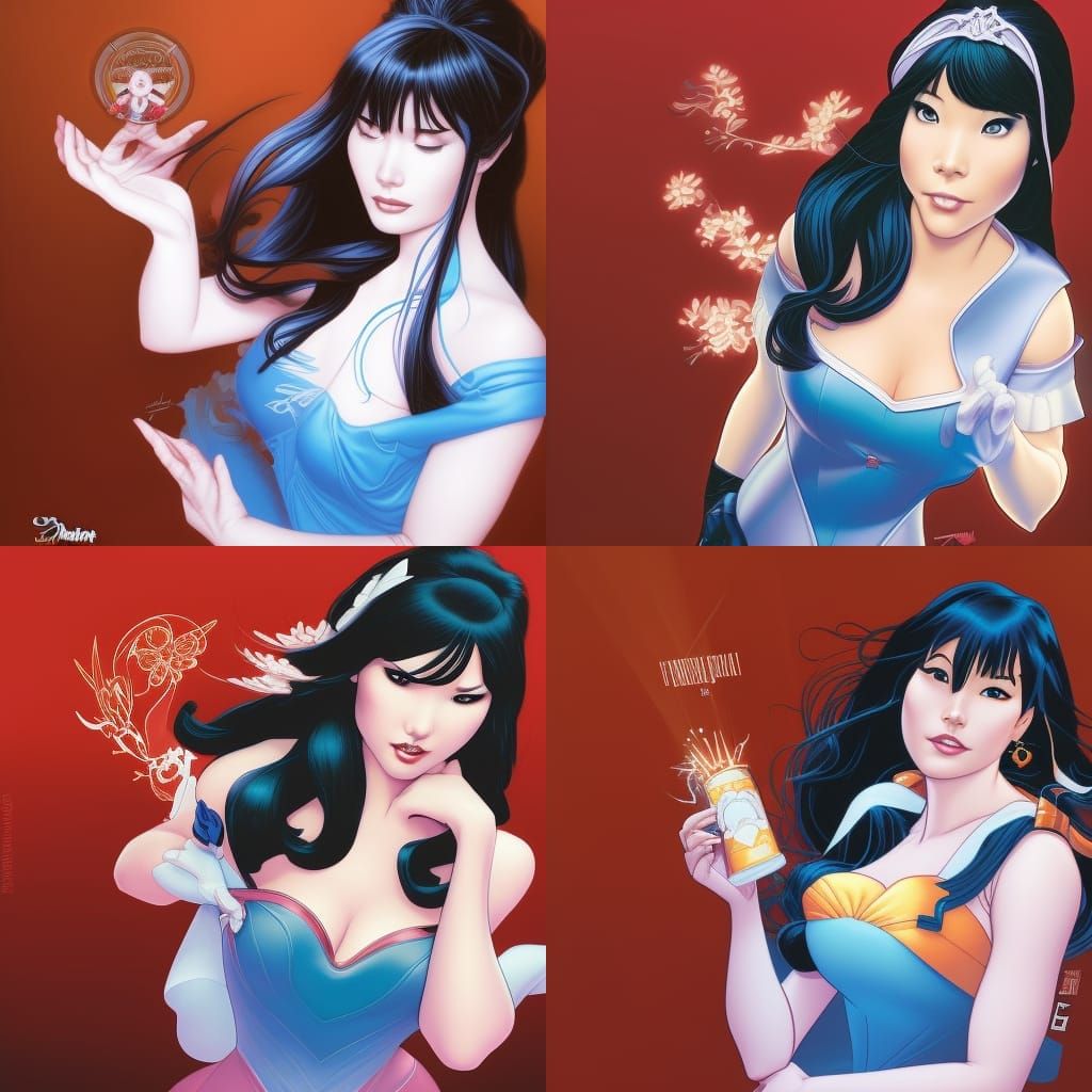 Disney Princess Comic Book Art