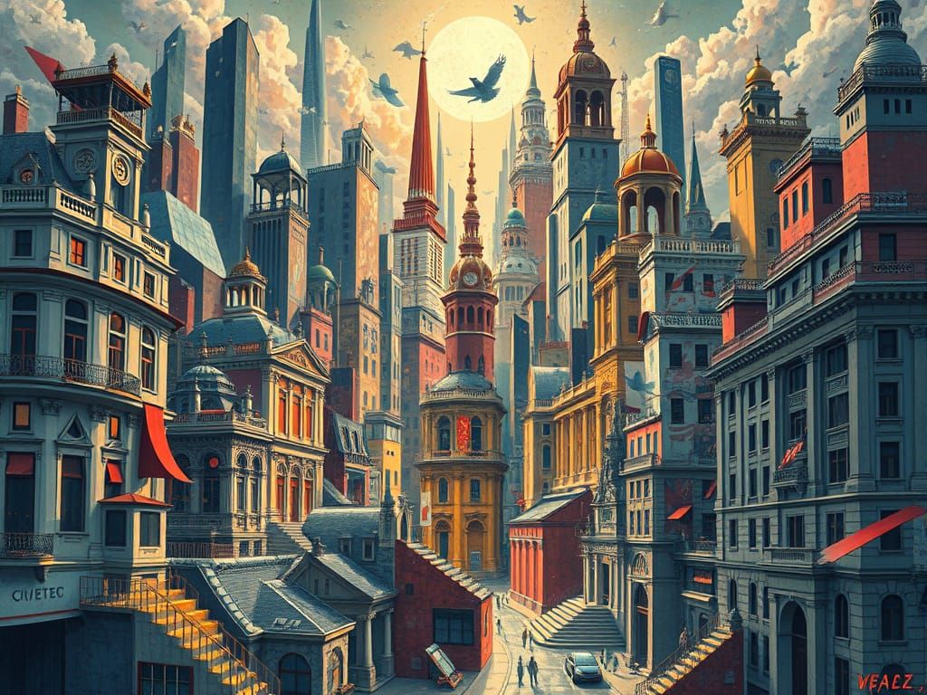 Surreal Cityscape Masterpiece