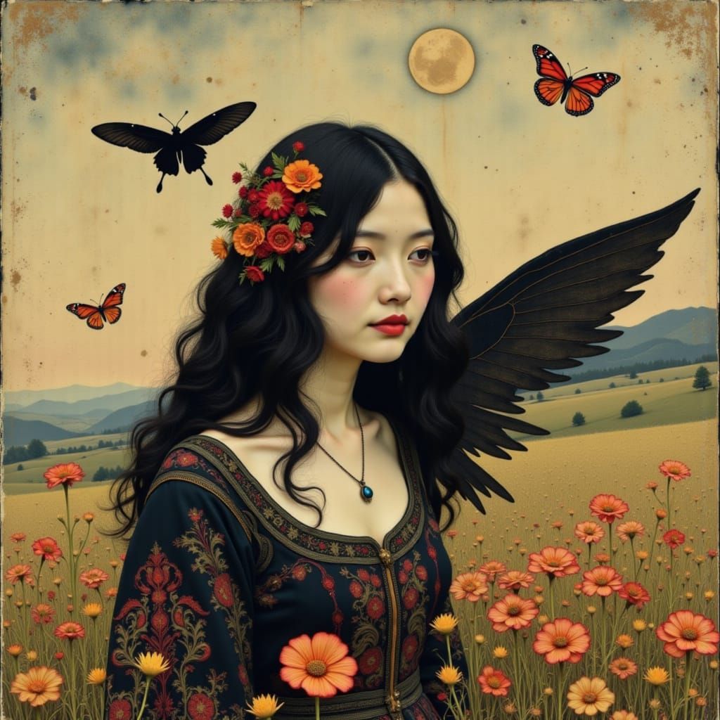 In a Field with Butterflies