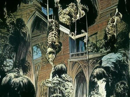 Macabre Gallows Scene in Wrightson Style