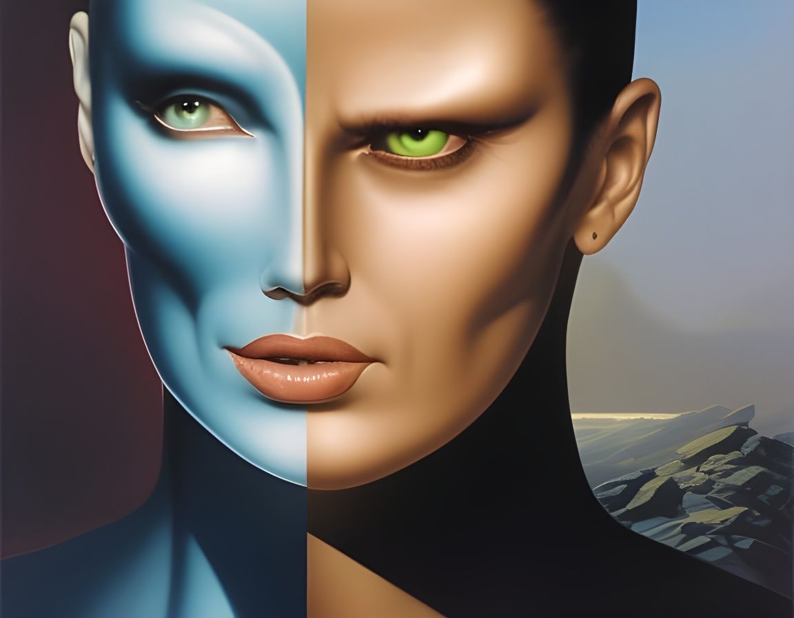 Sci-Fi Scene in Jim Burns Style