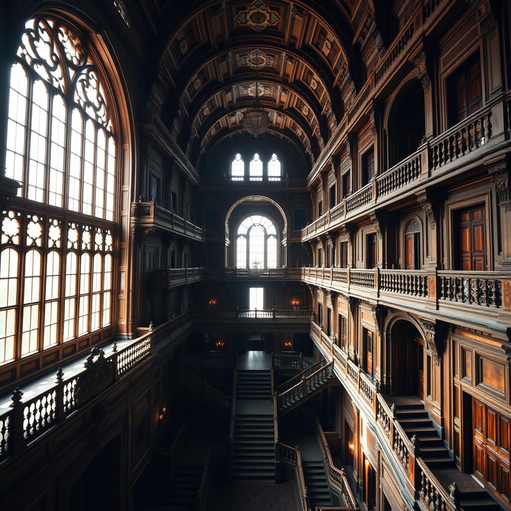 Ornate Mansion with Baroque and Gothic Elements