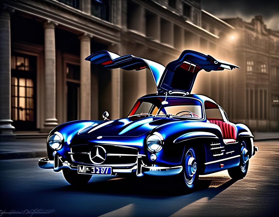 1957 Mercedes 300SL Gullwing in Midnight Blue