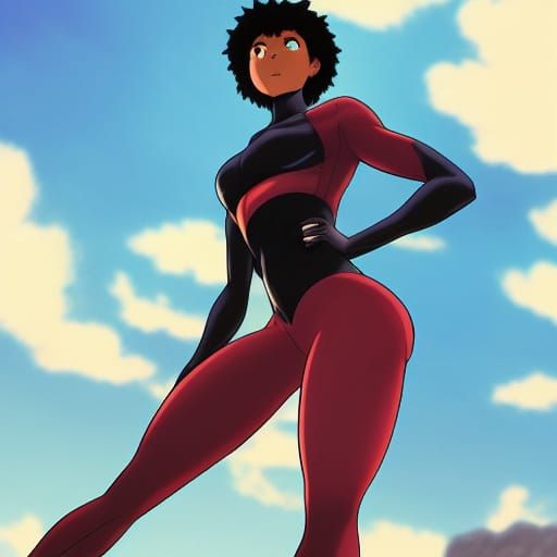 Anime Superhero in Studio Ghibli Style