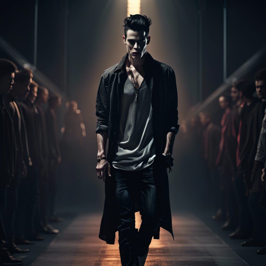 Vampire Hip-Hop Fashion in Noir Style