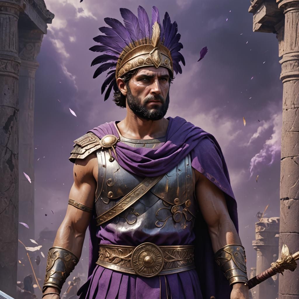 Roman God Portrait in Detailed Matte Painting