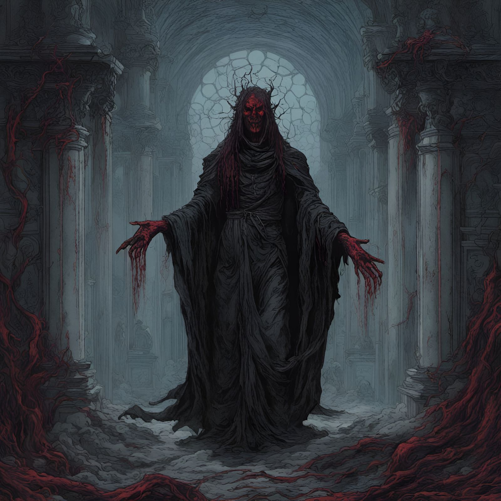 Seven Princes of Hell in Dark Illustration Style