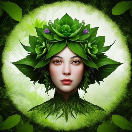 Enchanting Flower Nymph in Magical Garden