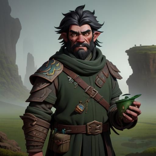 Gnome Artificer in Mystical Neolithic Landscape