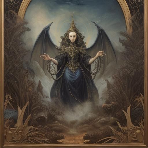 Surreal Renaissance Vampires in Mystical Landscape