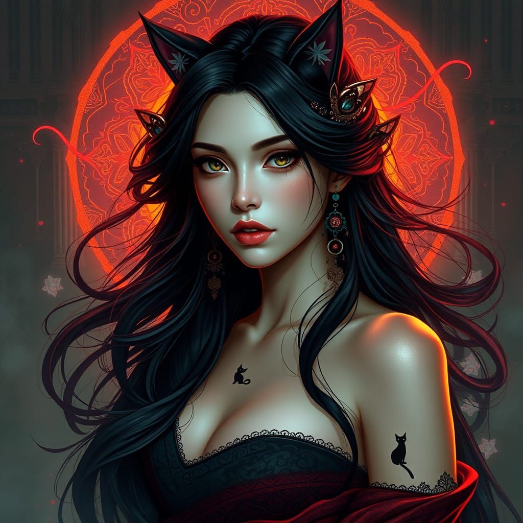 Majestic Goddess in Triadic Colors