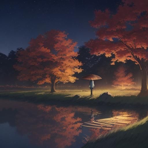 Autumn Twilight: Anime Key Visual by Makoto Shinkai