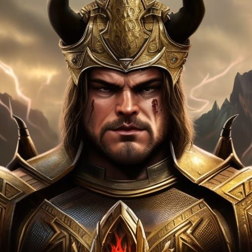 Crowned Bull: Hyperdetailed Digital Matte Painting