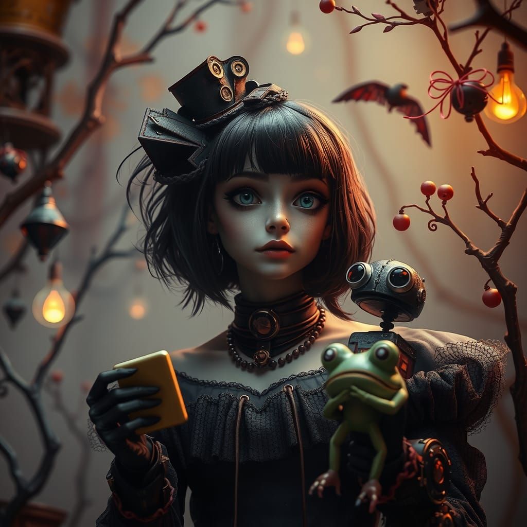 Goth Lady and Frog Brave the Nether Woods and Fearful Creatu...