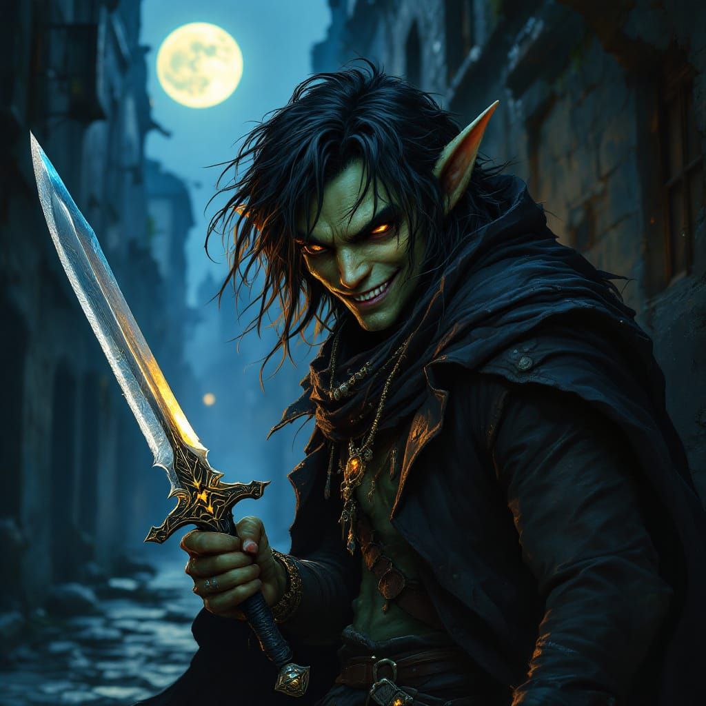 Gay Goblin Rogue in Dark Fantasy Surrealism