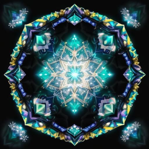 Christmas Snowglobe with Mystic Topaz Gemstones