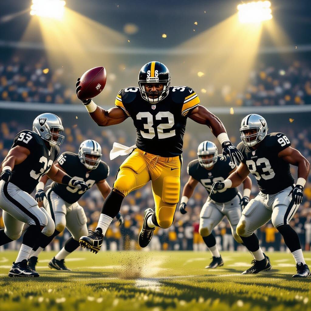Franco Harris' Immaculate Reception: Gritty Cinematic Style