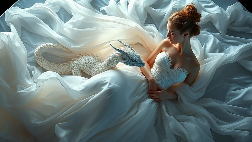 Ethereal Princess and Dragon in Diaphanous Weave