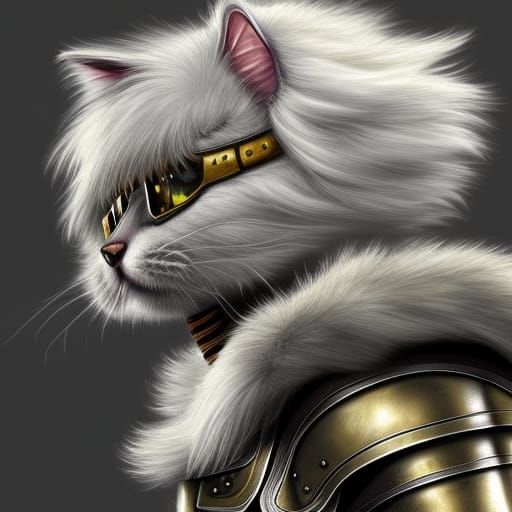 Cute Armored Cat Warrior by Stephen Park