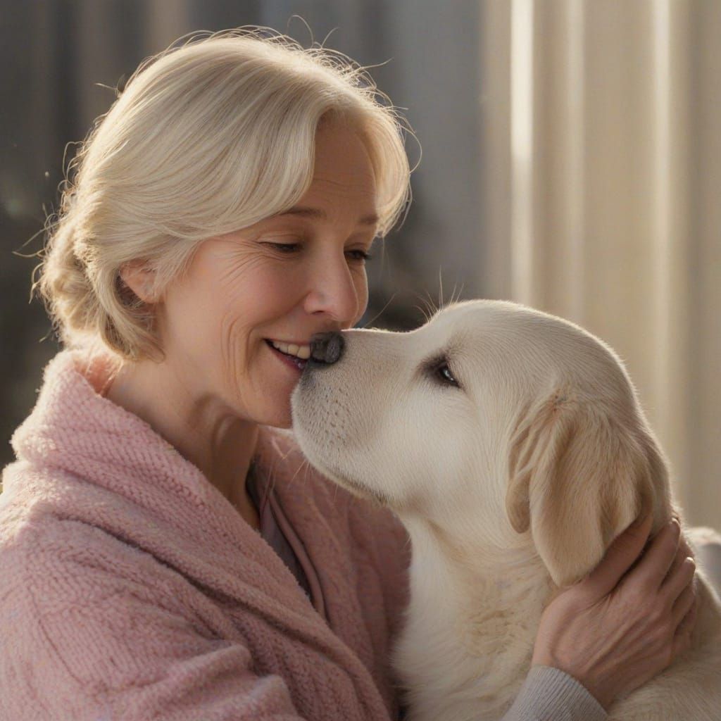 Labrador Puppy Delivers Valentine's Day Love in Cozy Scene