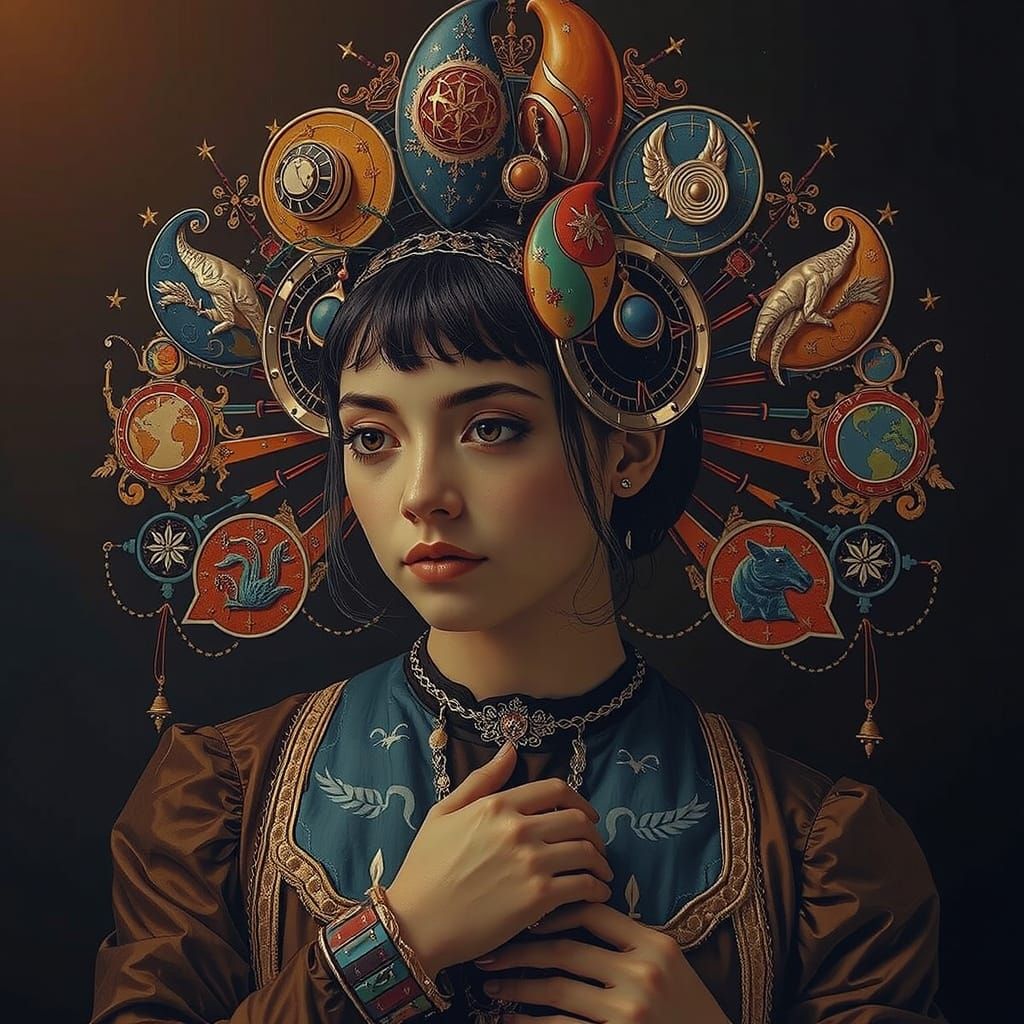 Masterpiece Painting of Beauty and Truth