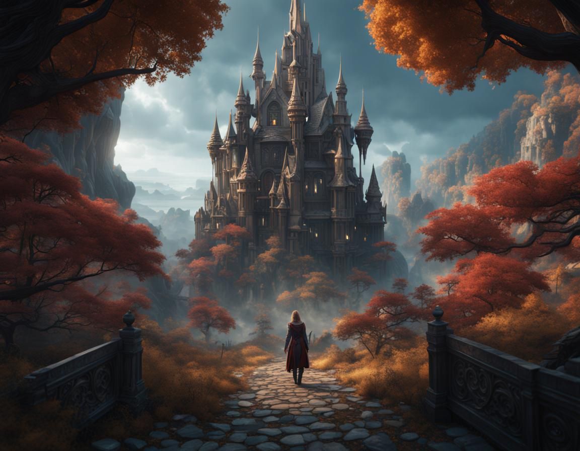 Fantastical Person in Detailed Matte Painting Style