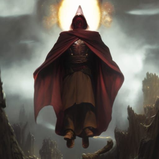 Wizard with Energy Orb: Dark Fantasy Concept Art