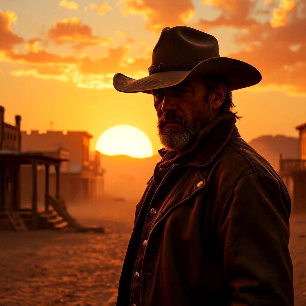 AI Generated Image of a Lone Cowboy