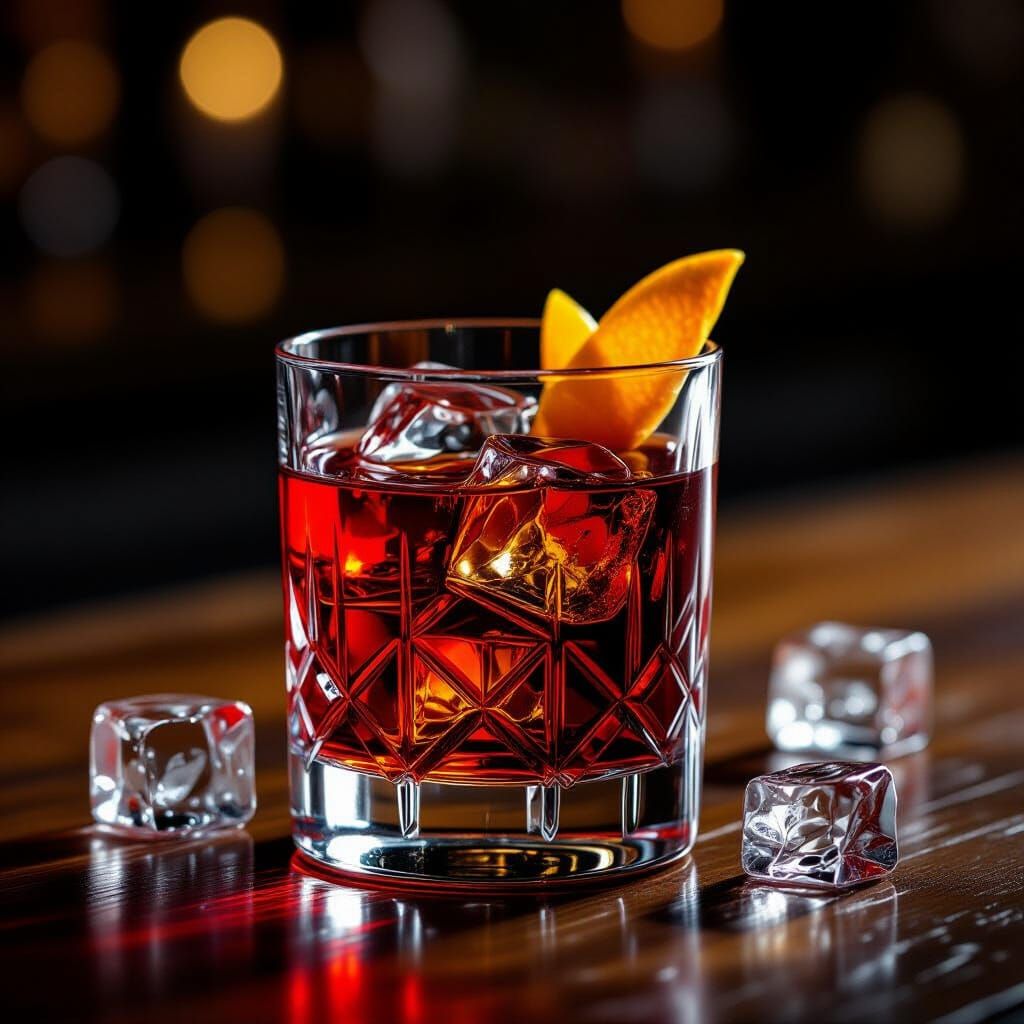 Classic Negroni Cocktail Photography