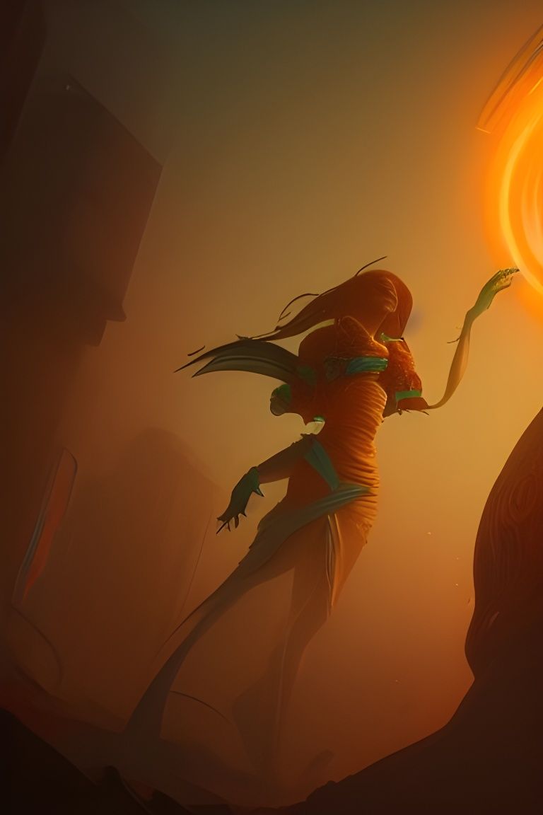 Alien in Dirndl: Hyperdetailed Concept Art