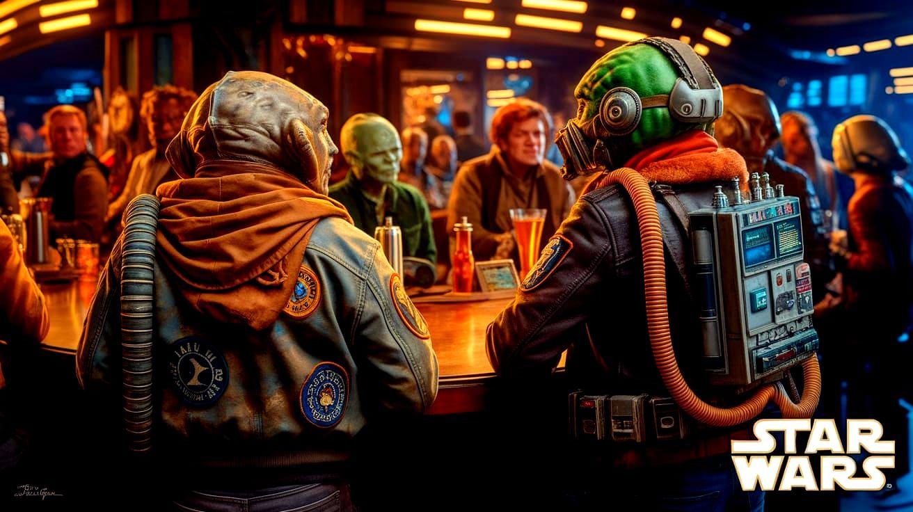 Vibrant Mos Eisley Cantina Scene in Star Wars Editorial Phot...