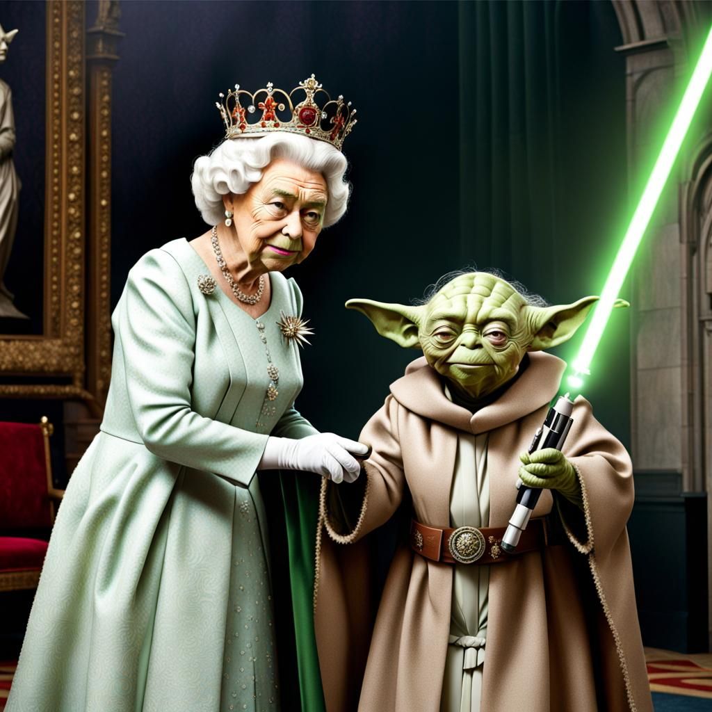 Queen Elizabeth and Yoda Mashup