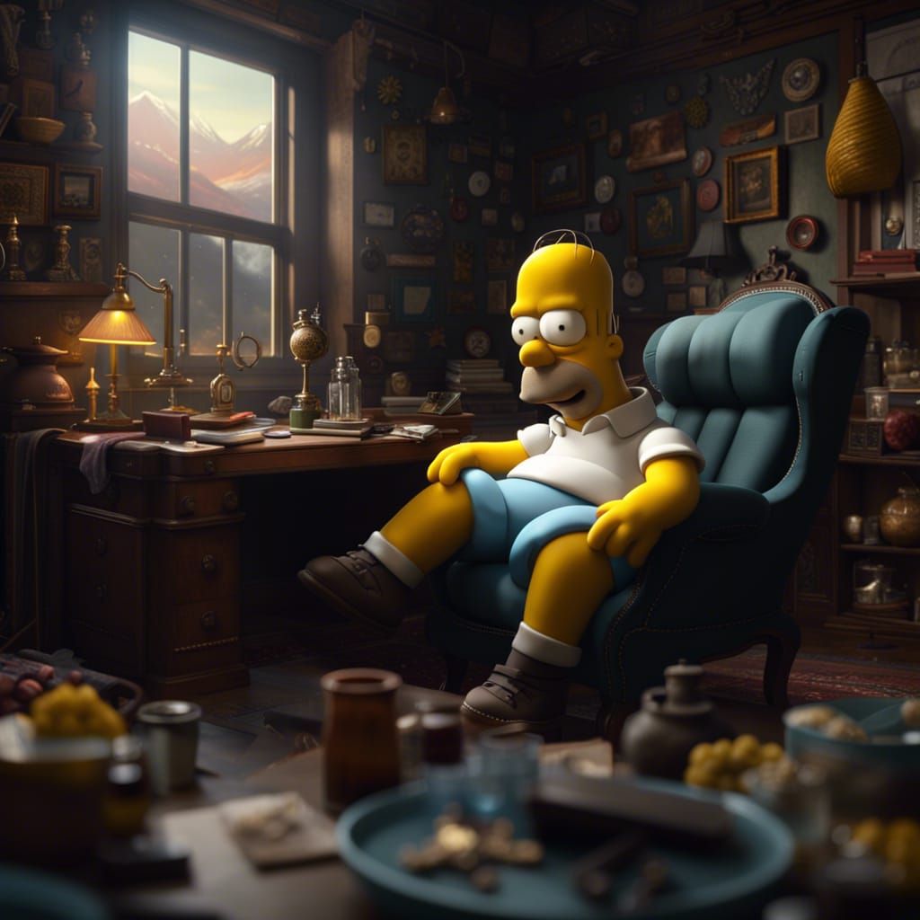 Homer Simpson 3D Render in 8K
