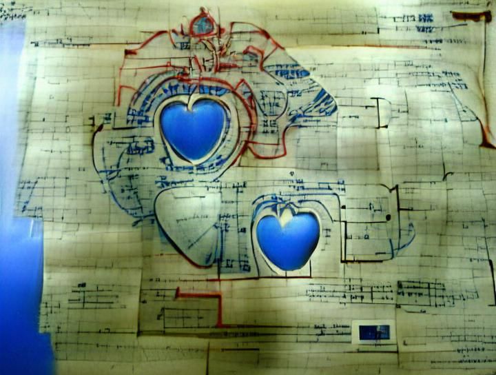 Blueprint of a Human Heart Anatomy