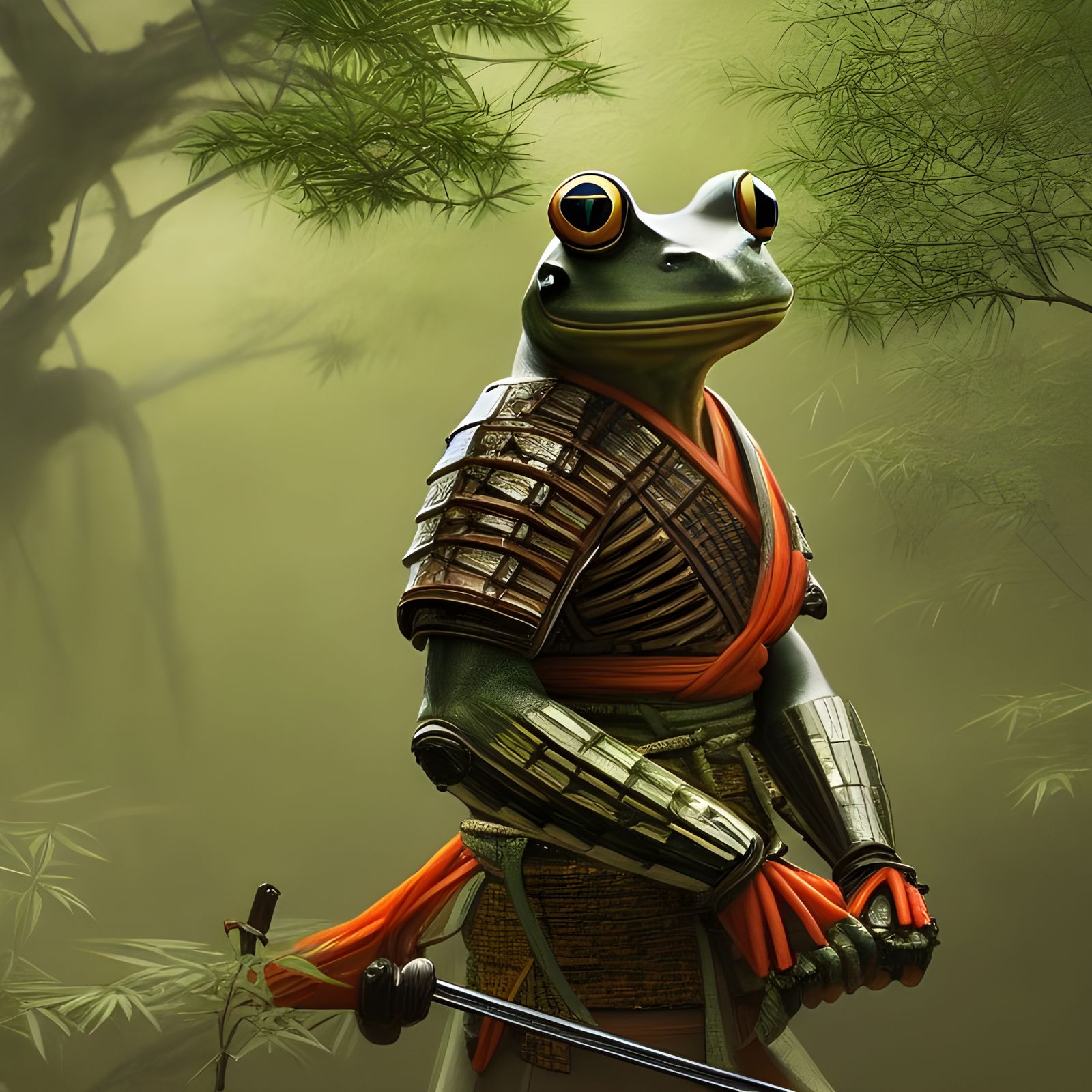 Samurai frog