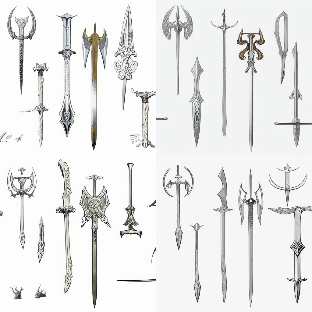 Lord of the Rings Swords and Axes Concept Art