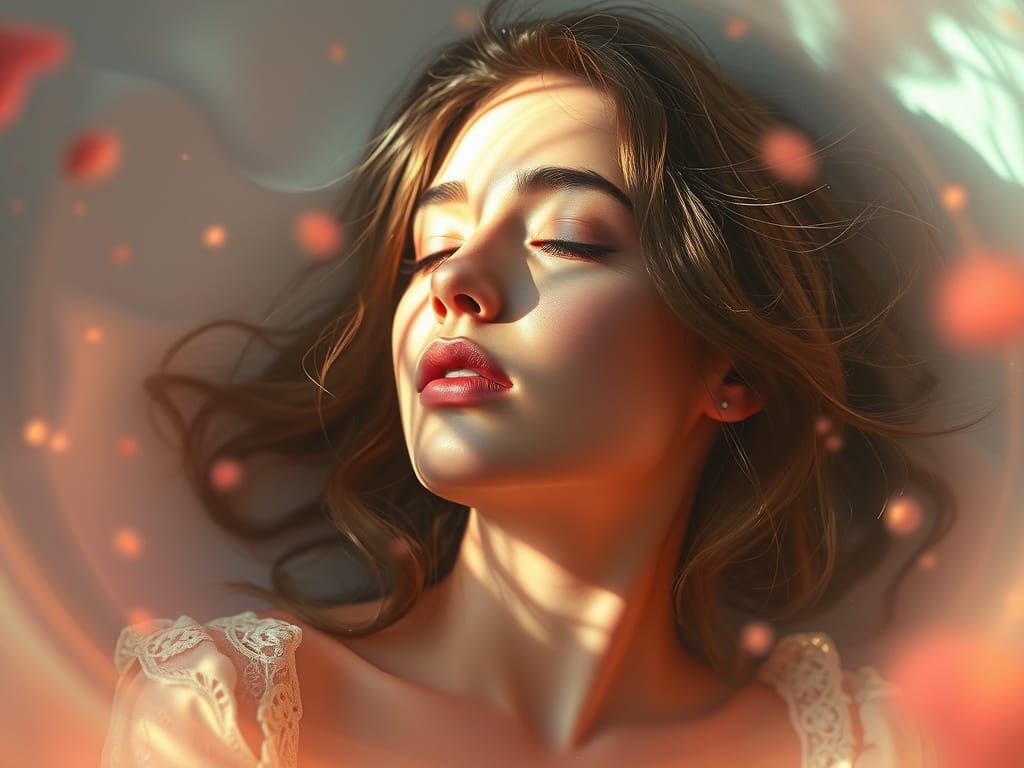 Woman in Limerence: Dreamy Pastel Art