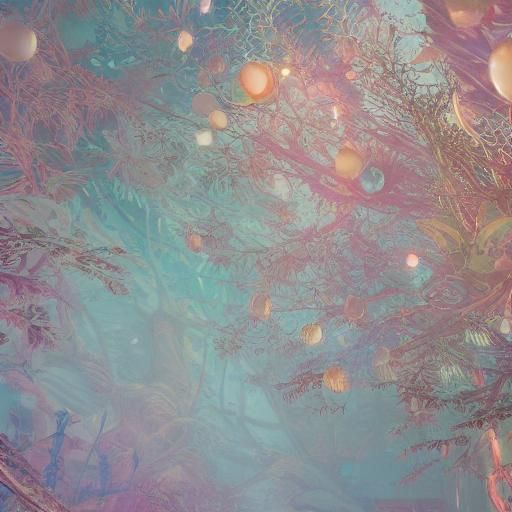 Anime Woman in Moonlight with Flowing Ink