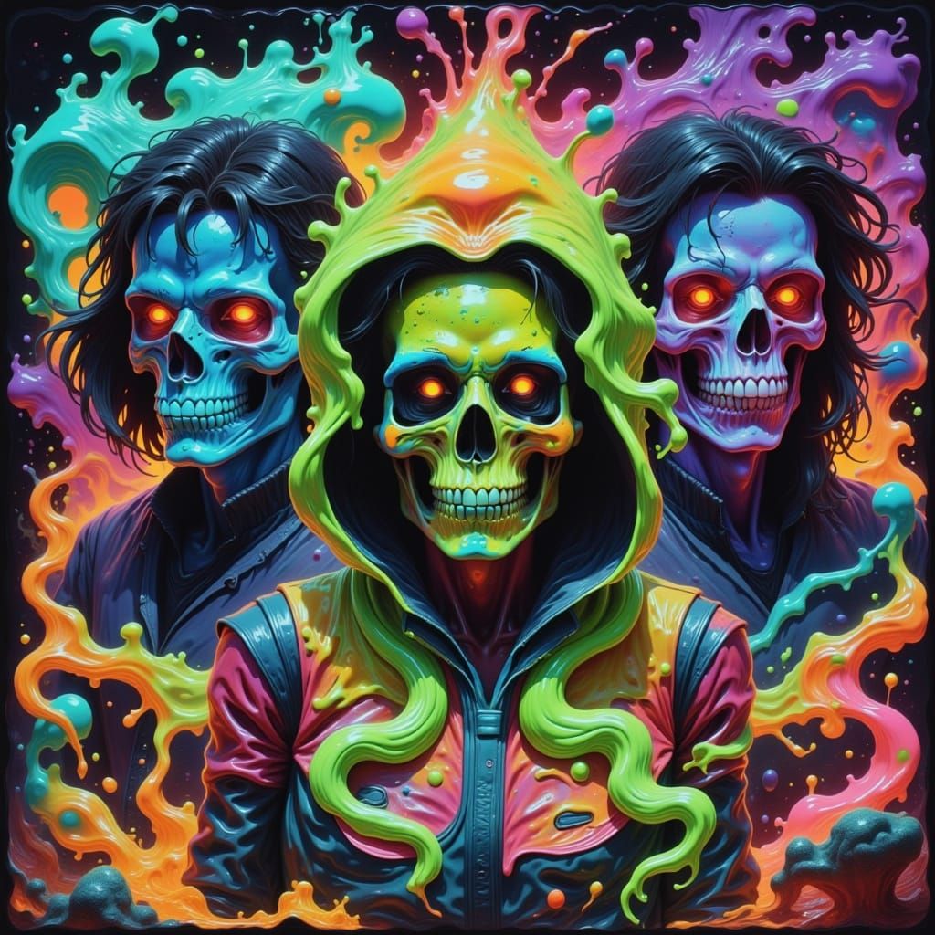 Clay Assassin Trio in Biopunk Style