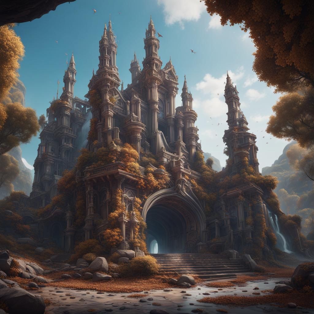 Detailed Nike Logo Matte Painting in Fantasy Style