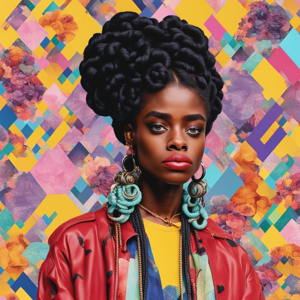 Futuristic Portrait in Huxtable Style