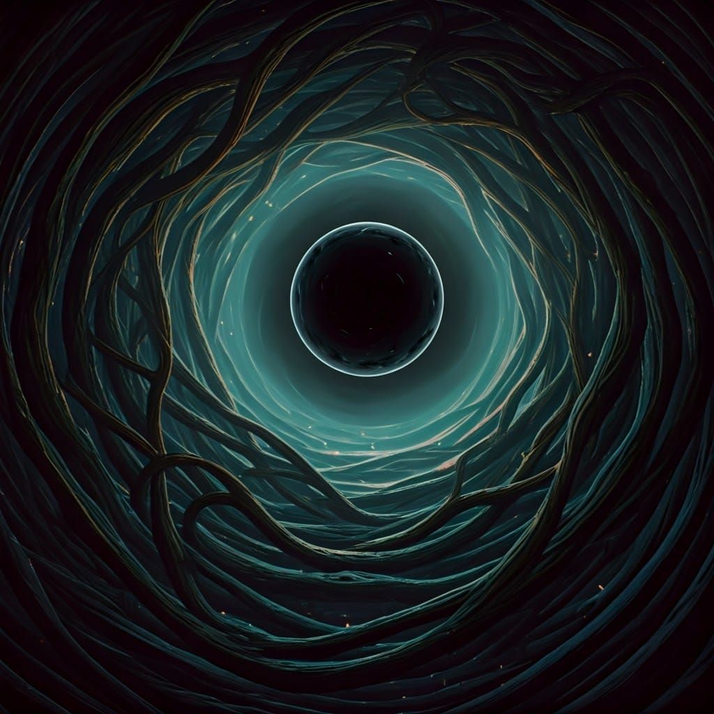 Ethereal Black Moon Illuminates Gothic Netherworld