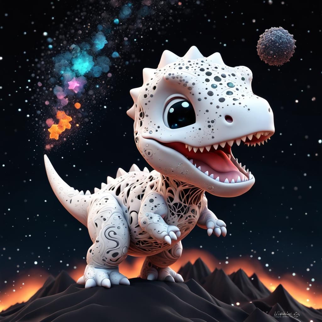 Cute Chibi Dinosaur ☄️🦖🤍