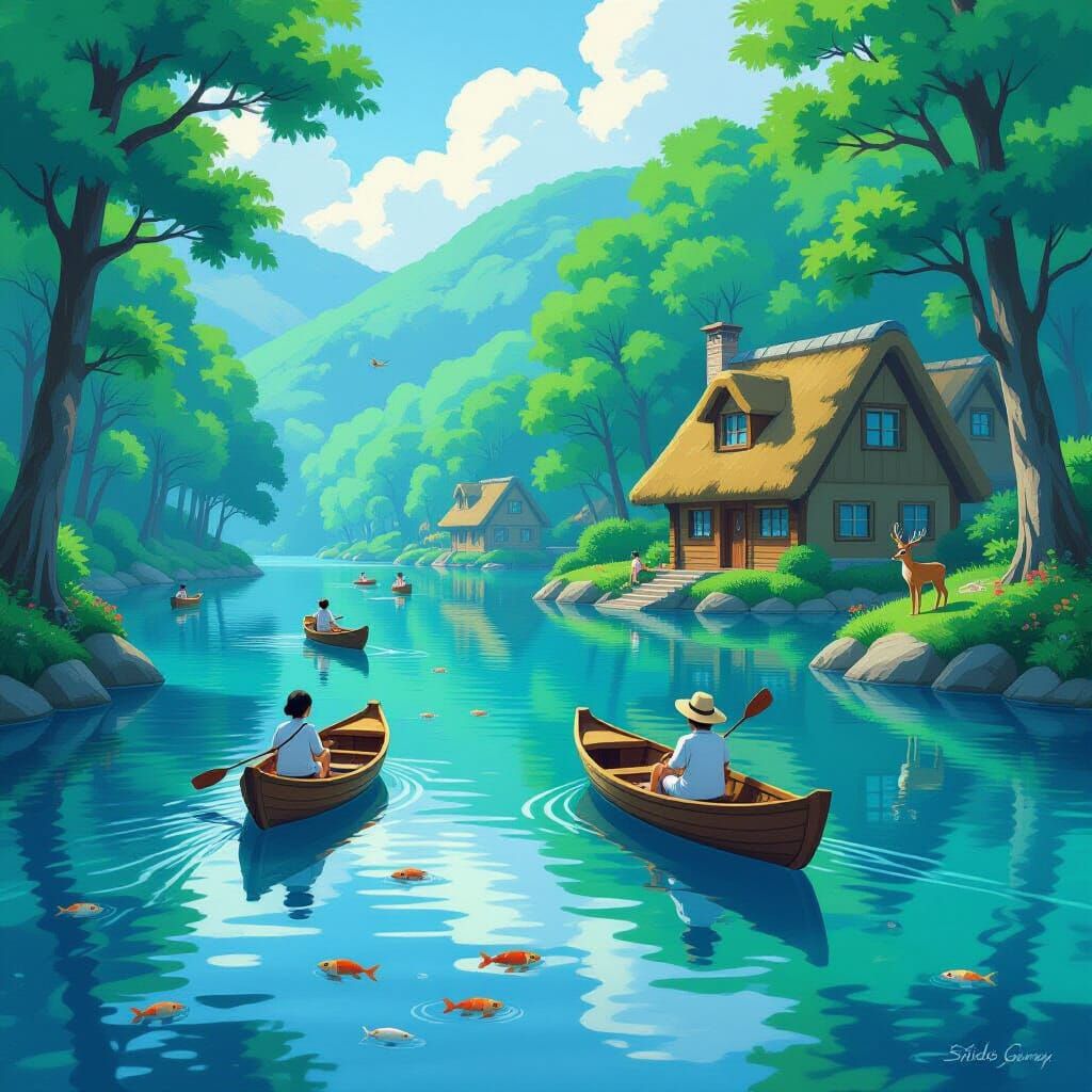 Floating Ecofriendly Village on Baby Blue Lake