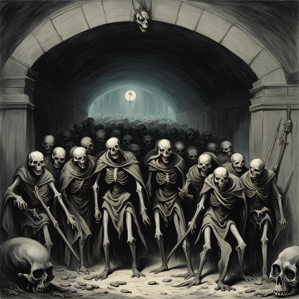 Ghoulish Pack in Bone Adornments