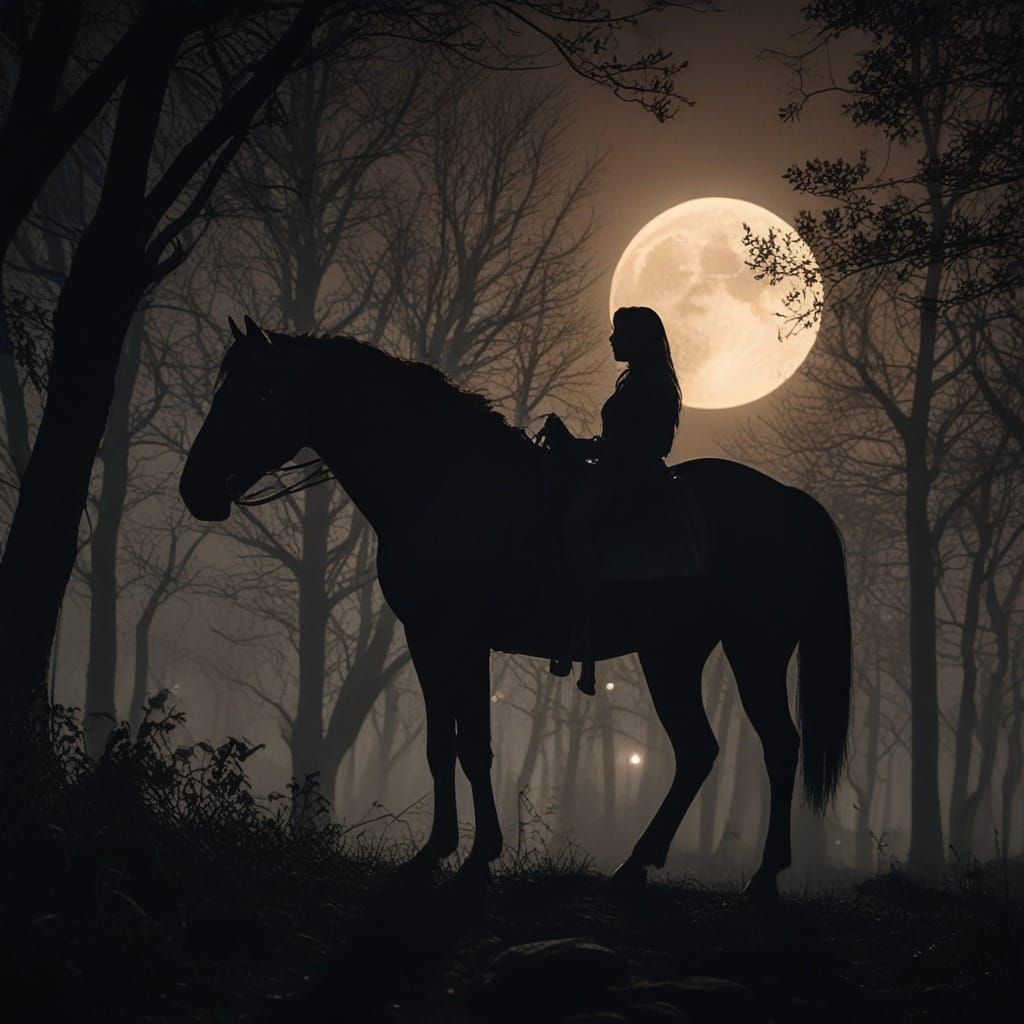 Full Blood Moonlit Equine Encounter