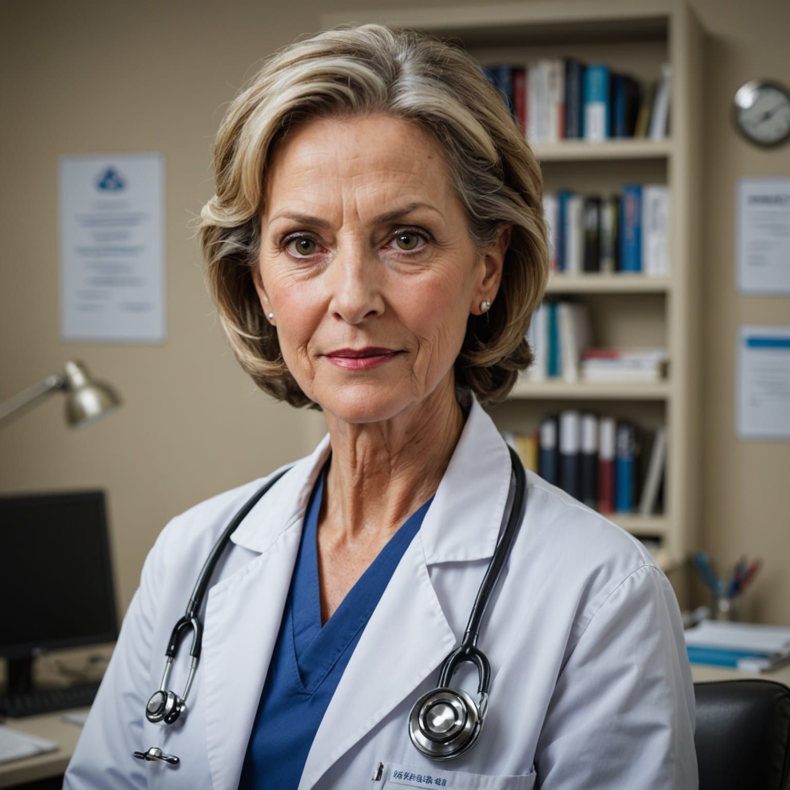 Vibrant Cyberpunk Doctor with a Dark Past